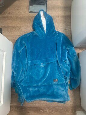 Catalonia Oversized Hoodie Blanket Sweatshirt One Size Fits All Soft Blue